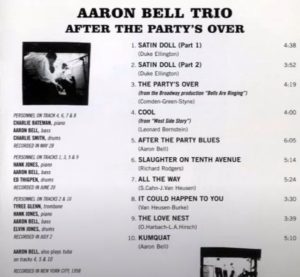 Aaron Bell Trio - After the Party's Over 